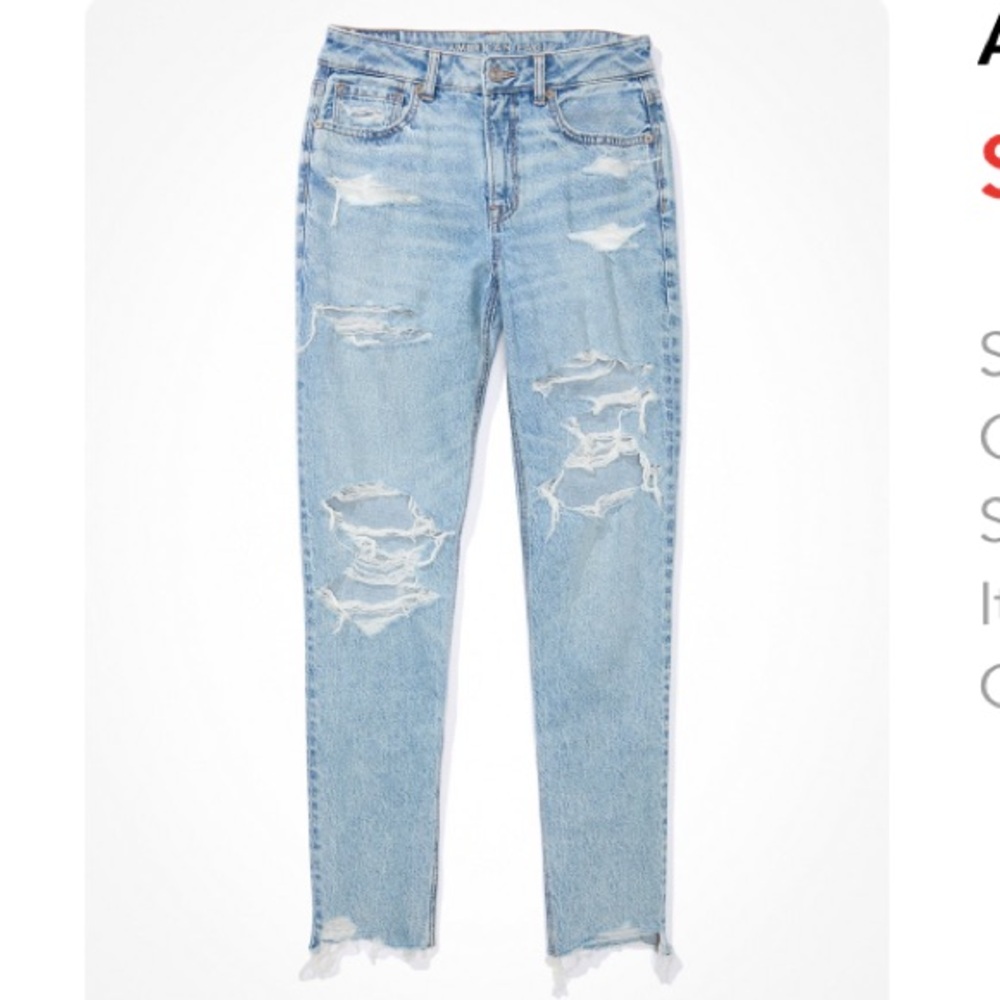 American Eagle Ripped Mom Jean